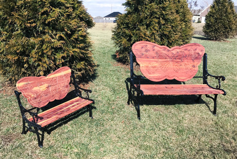 Butterfly Bench matching Adult and Child